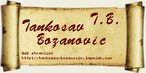 Tankosav Božanović vizit kartica
